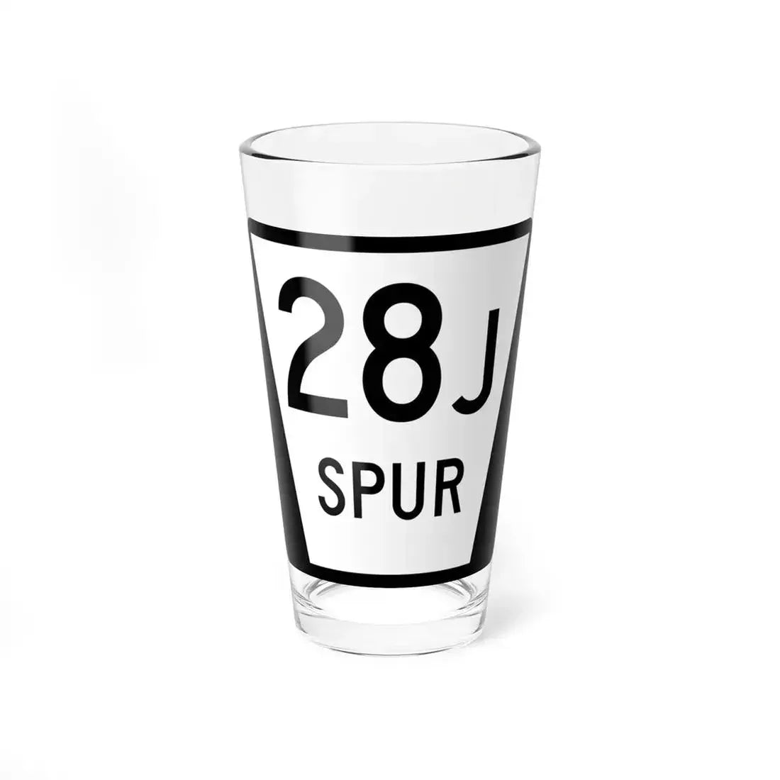 N SPUR 28J (Nebraska) (Road Sign) Pint Glass 16oz 16oz - Go Mug Yourself