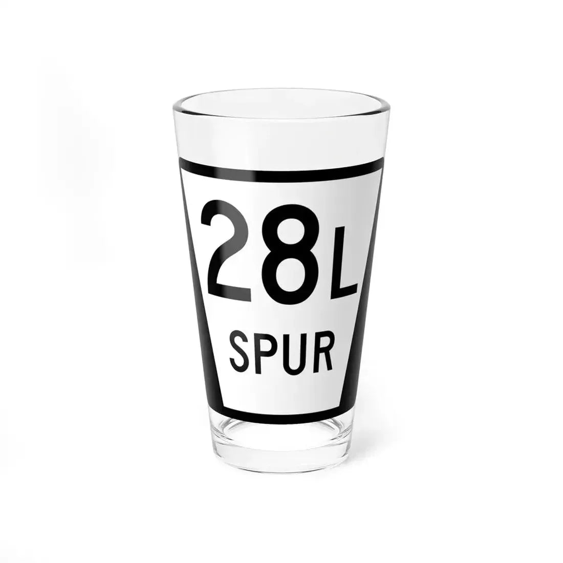 N SPUR 28L (Nebraska) (Road Sign) Pint Glass 16oz 16oz - Go Mug Yourself