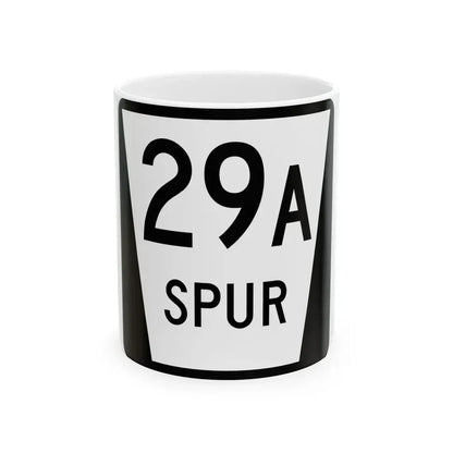 N SPUR 29A (Nebraska) (Road Sign) White Coffee Mug 11oz - Go Mug Yourself