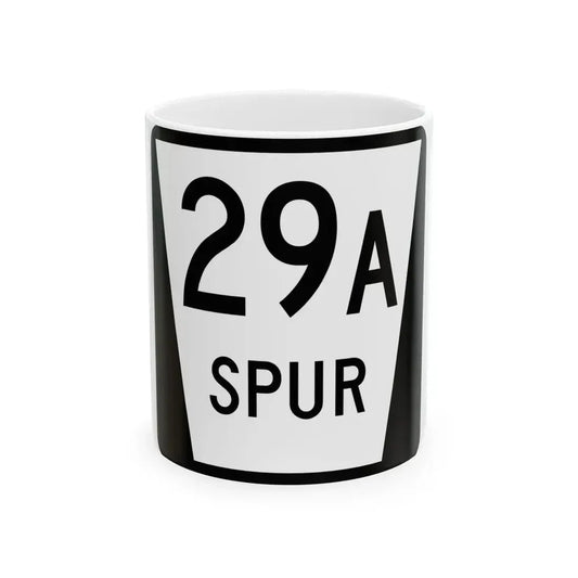 N SPUR 29A (Nebraska) (Road Sign) White Coffee Mug 11oz - Go Mug Yourself