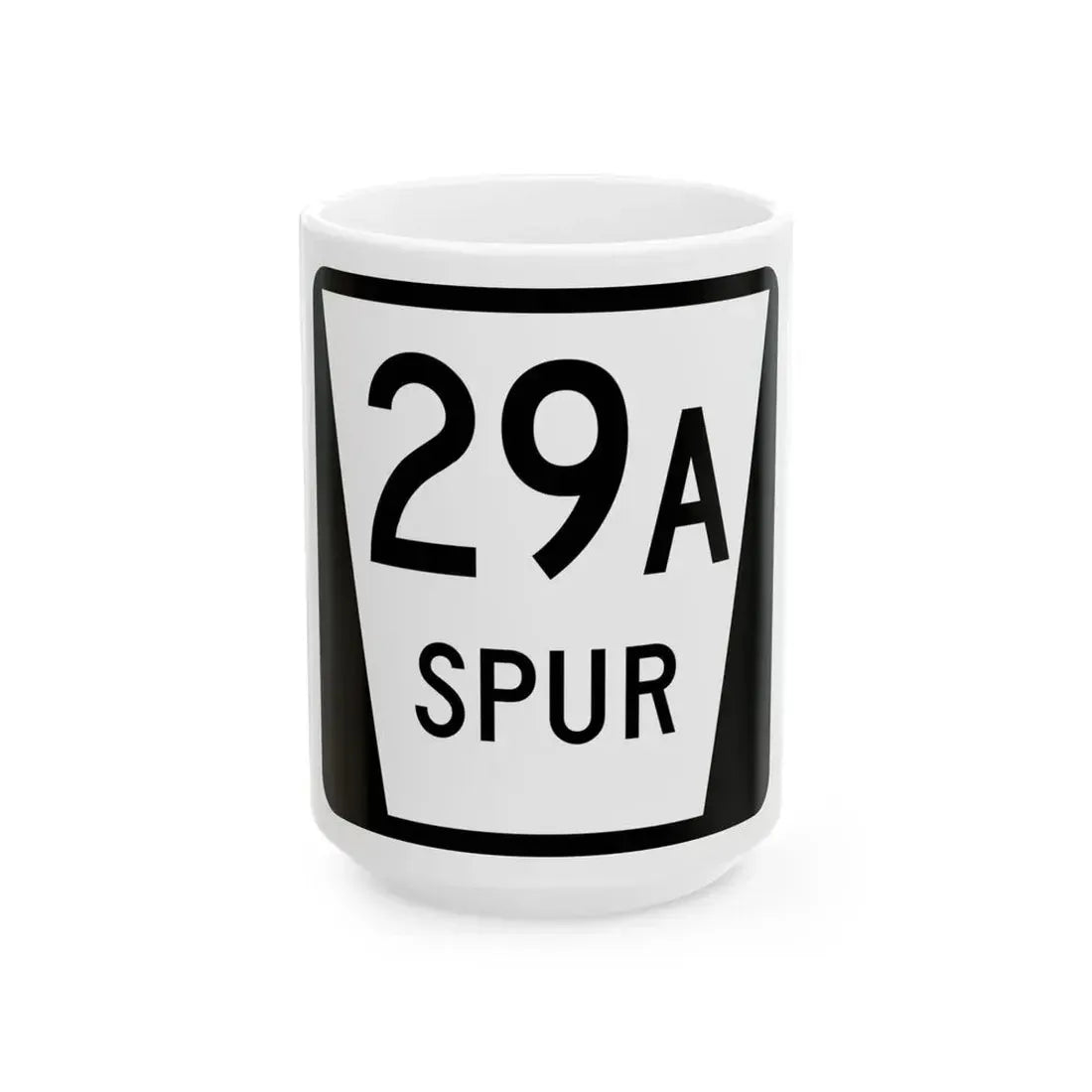 N SPUR 29A (Nebraska) (Road Sign) White Coffee Mug 15oz - Go Mug Yourself