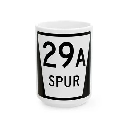 N SPUR 29A (Nebraska) (Road Sign) White Coffee Mug 15oz - Go Mug Yourself