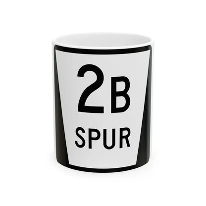 N SPUR 2B (Nebraska) (Road Sign) White Coffee Mug 11oz - Go Mug Yourself