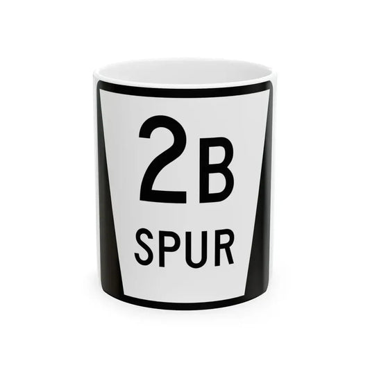 N SPUR 2B (Nebraska) (Road Sign) White Coffee Mug 11oz - Go Mug Yourself