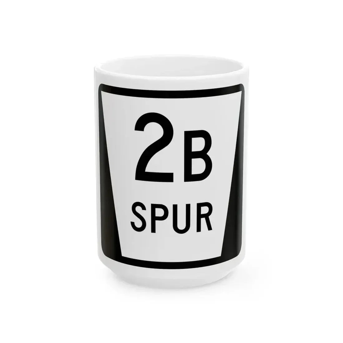N SPUR 2B (Nebraska) (Road Sign) White Coffee Mug 15oz - Go Mug Yourself