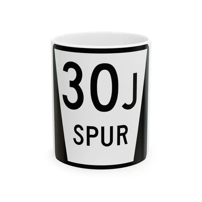N SPUR 30J (Nebraska) (Road Sign) White Coffee Mug 11oz - Go Mug Yourself
