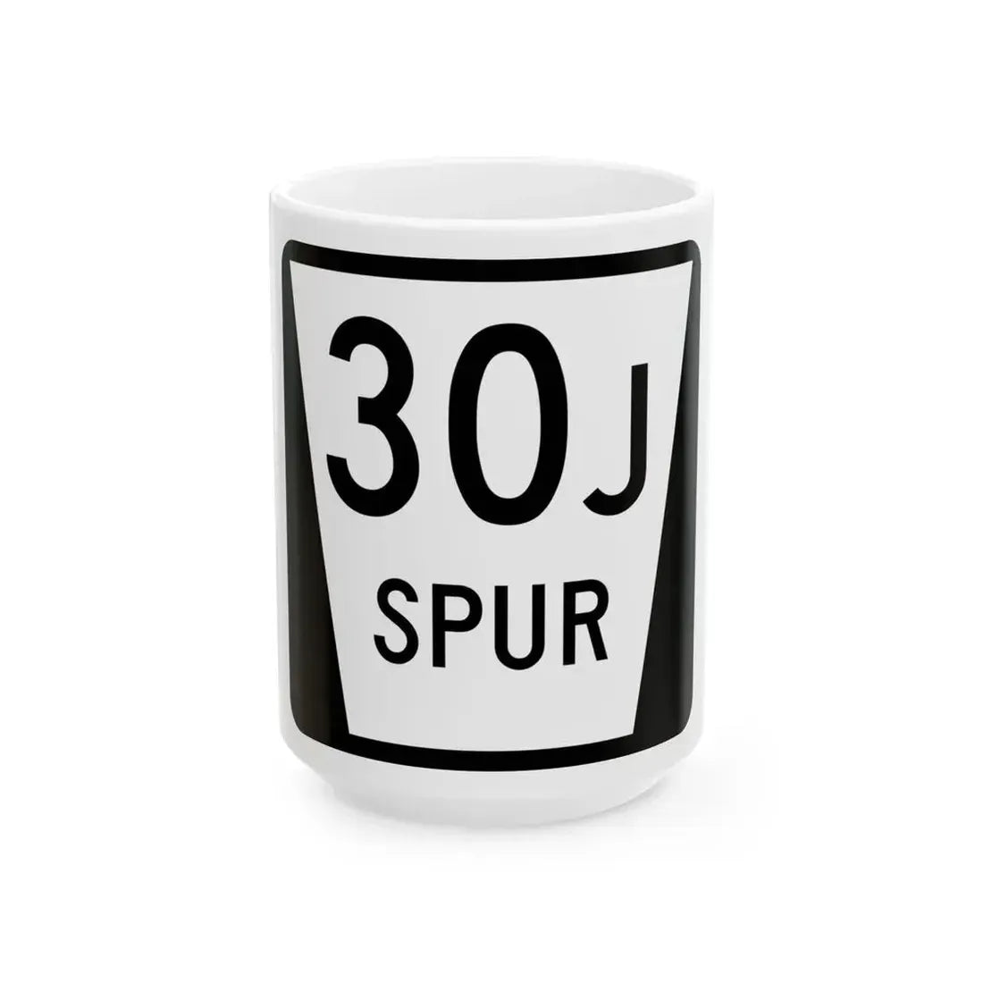 N SPUR 30J (Nebraska) (Road Sign) White Coffee Mug 15oz - Go Mug Yourself