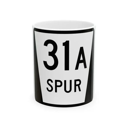 N SPUR 31A (Nebraska) (Road Sign) White Coffee Mug 11oz - Go Mug Yourself