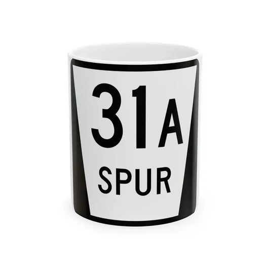 N SPUR 31A (Nebraska) (Road Sign) White Coffee Mug 11oz - Go Mug Yourself