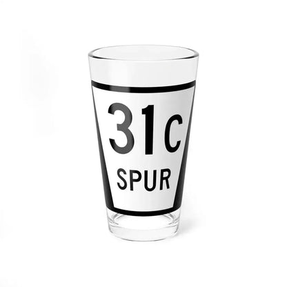 N SPUR 31C (Nebraska) (Road Sign) Pint Glass 16oz 16oz - Go Mug Yourself