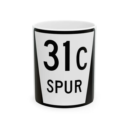 N SPUR 31C (Nebraska) (Road Sign) White Coffee Mug 11oz - Go Mug Yourself