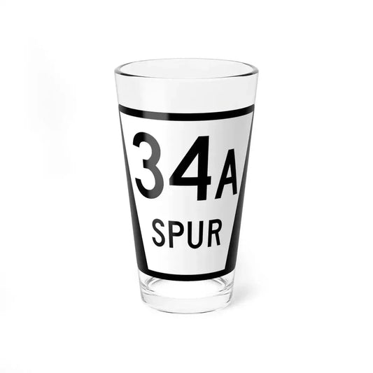 N SPUR 34A (Nebraska) (Road Sign) Pint Glass 16oz 16oz - Go Mug Yourself