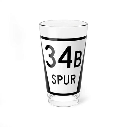 N SPUR 34B (Nebraska) (Road Sign) Pint Glass 16oz 16oz - Go Mug Yourself