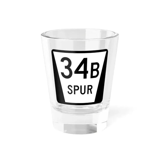N SPUR 34B (Nebraska) (Road Sign) Shot Glass 1.5oz 1.5oz - Go Mug Yourself