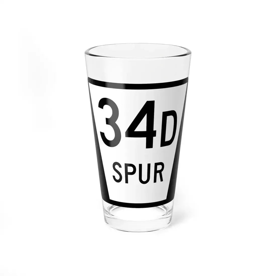 N SPUR 34D (Nebraska) (Road Sign) Pint Glass 16oz 16oz - Go Mug Yourself
