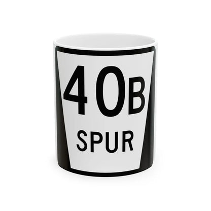 N SPUR 40B (Nebraska) (Road Sign) White Coffee Mug 11oz - Go Mug Yourself