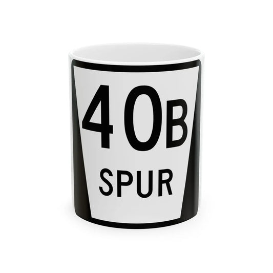 N SPUR 40B (Nebraska) (Road Sign) White Coffee Mug 11oz - Go Mug Yourself