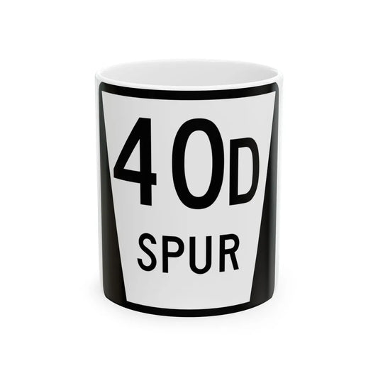 N SPUR 40D (Nebraska) (Road Sign) White Coffee Mug 11oz - Go Mug Yourself