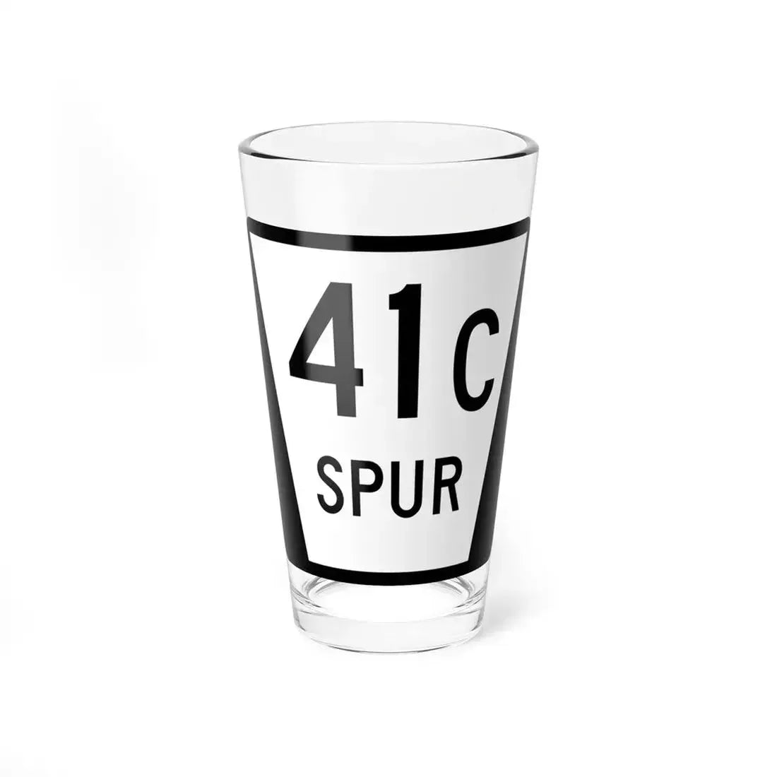 N SPUR 41C (Nebraska) (Road Sign) Pint Glass 16oz 16oz - Go Mug Yourself