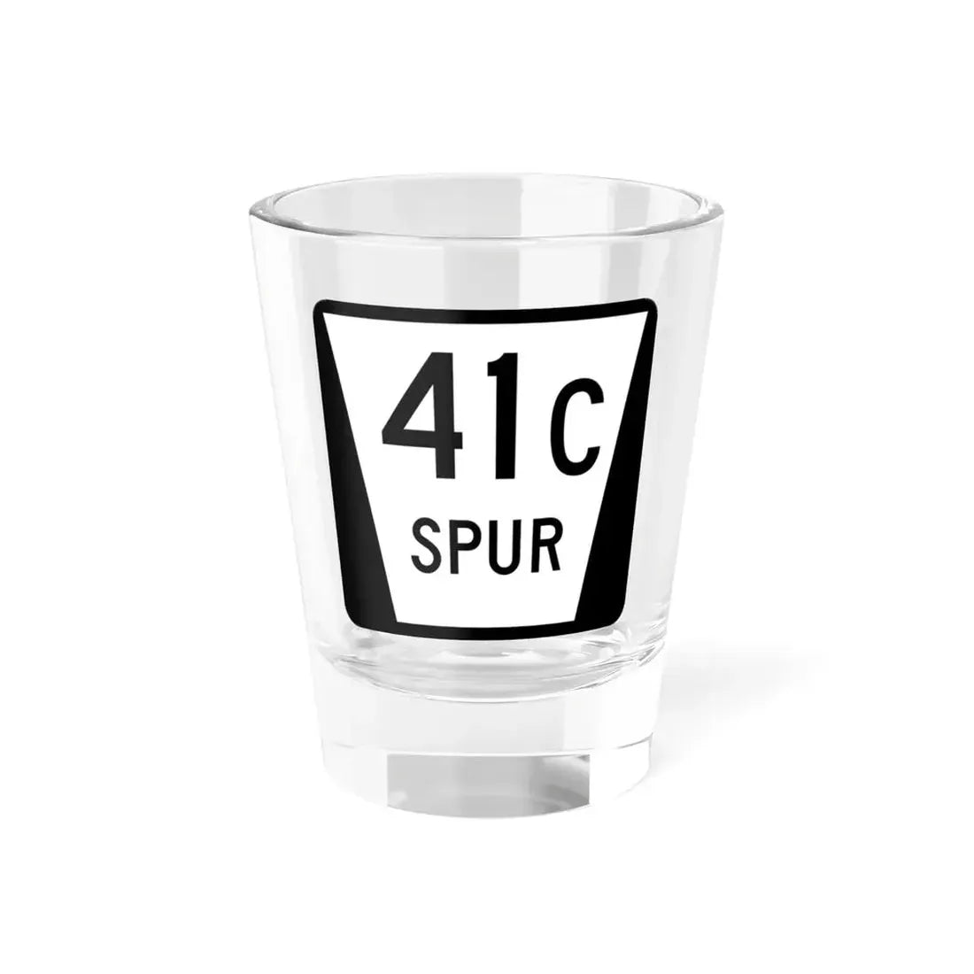 N SPUR 41C (Nebraska) (Road Sign) Shot Glass 1.5oz 1.5oz - Go Mug Yourself