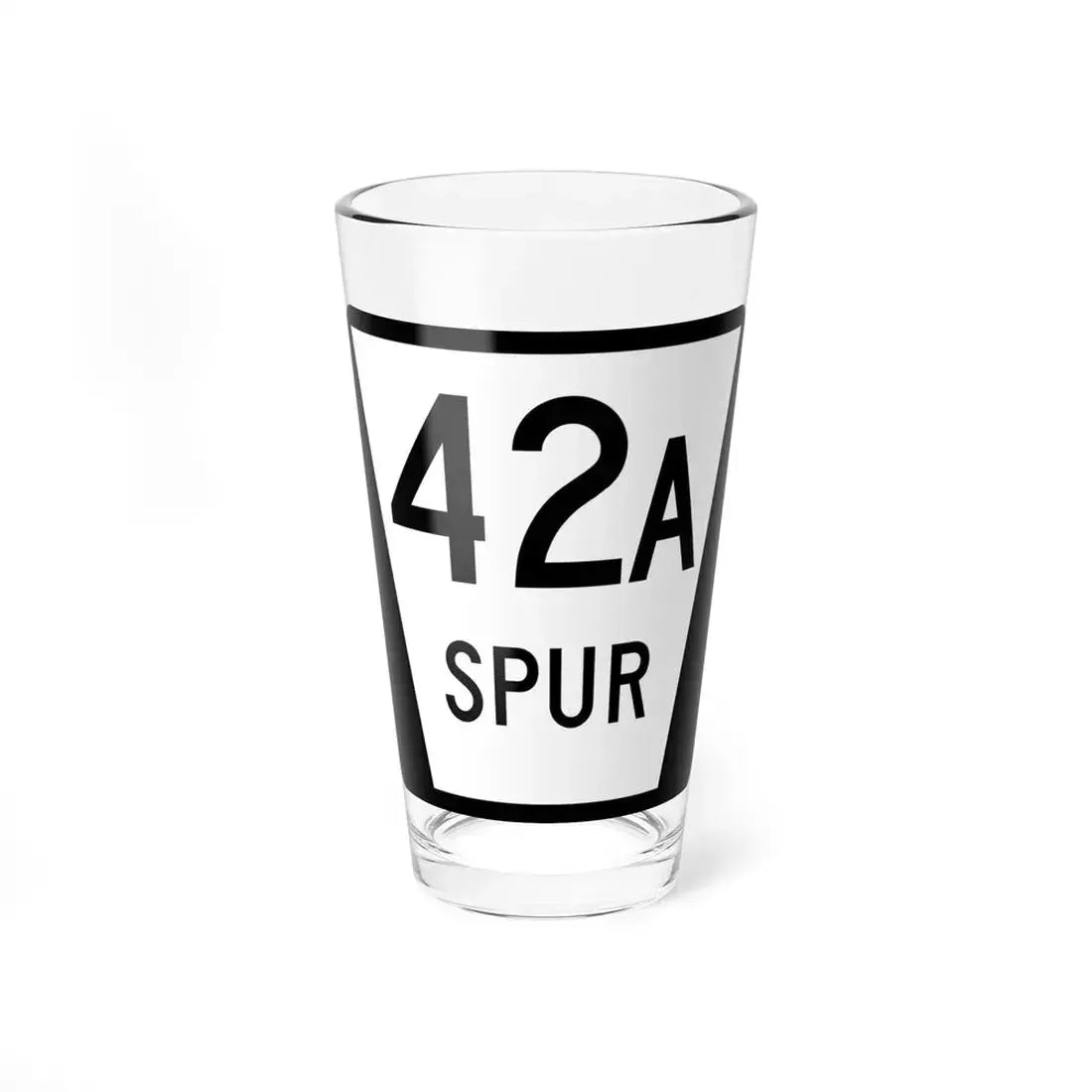 N SPUR 42A (Nebraska) (Road Sign) Pint Glass 16oz 16oz - Go Mug Yourself