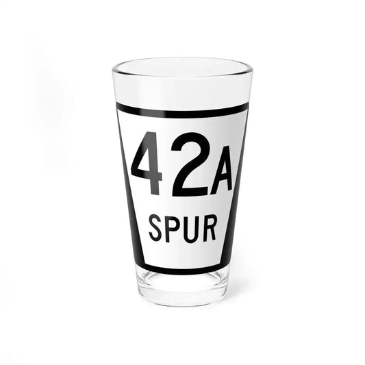 N SPUR 42A (Nebraska) (Road Sign) Pint Glass 16oz 16oz - Go Mug Yourself