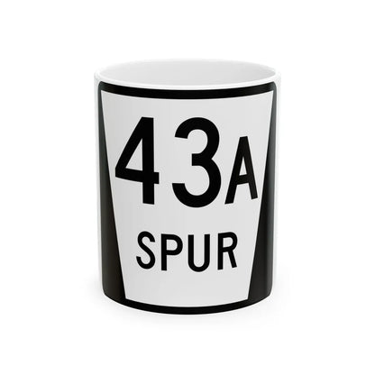 N SPUR 43A (Nebraska) (Road Sign) White Coffee Mug 11oz - Go Mug Yourself