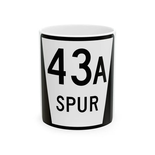 N SPUR 43A (Nebraska) (Road Sign) White Coffee Mug 11oz - Go Mug Yourself