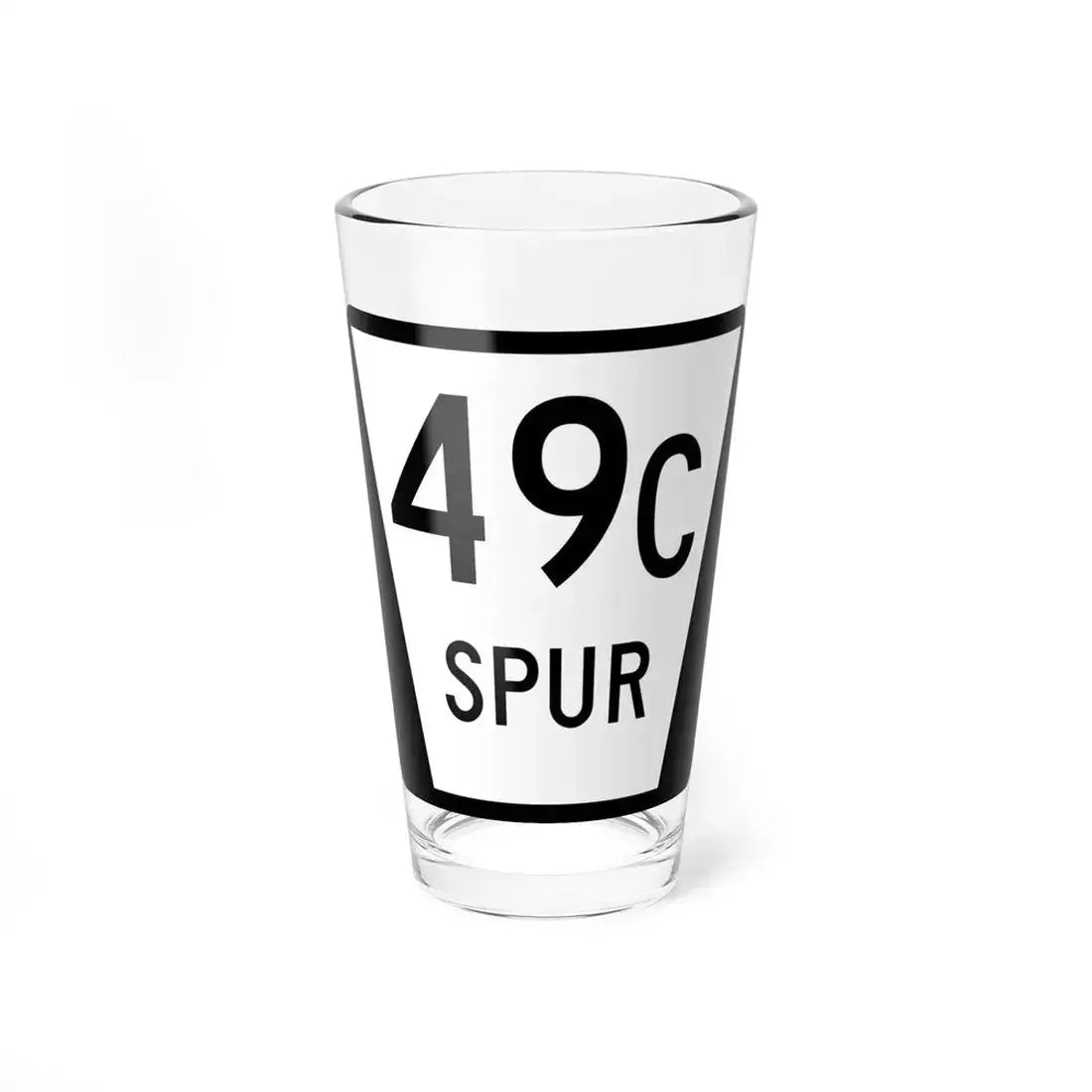 N SPUR 49C (Nebraska) (Road Sign) Pint Glass 16oz 16oz - Go Mug Yourself