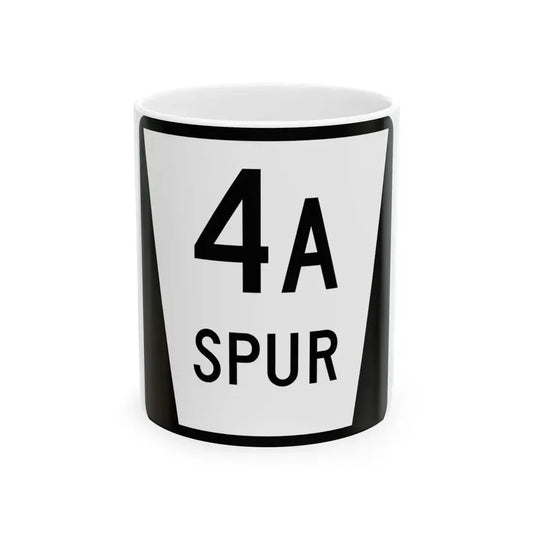 N SPUR 4A (Nebraska) (Road Sign) White Coffee Mug 11oz - Go Mug Yourself