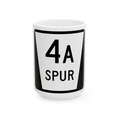 N SPUR 4A (Nebraska) (Road Sign) White Coffee Mug 15oz - Go Mug Yourself