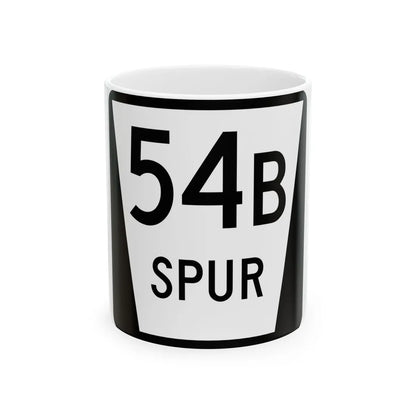 N SPUR 54B (Nebraska) (Road Sign) White Coffee Mug 11oz - Go Mug Yourself