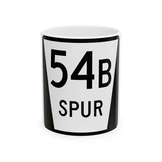 N SPUR 54B (Nebraska) (Road Sign) White Coffee Mug 11oz - Go Mug Yourself