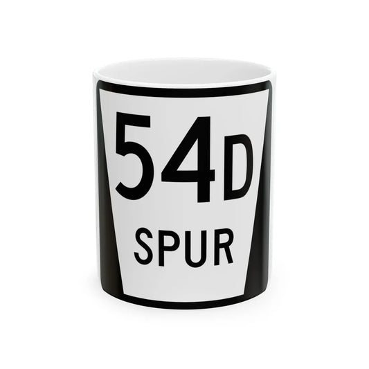 N SPUR 54D (Nebraska) (Road Sign) White Coffee Mug 11oz - Go Mug Yourself