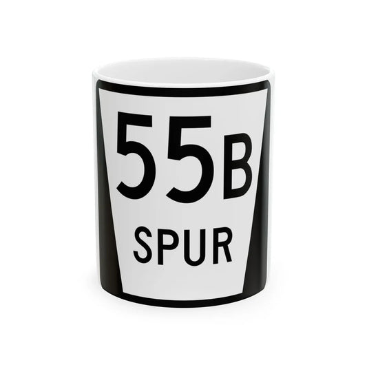 N SPUR 55B (Nebraska) (Road Sign) White Coffee Mug 11oz - Go Mug Yourself