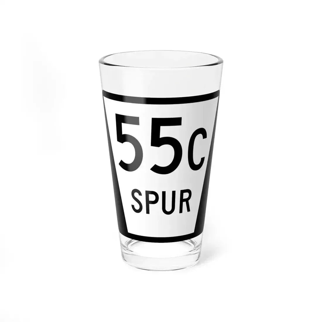 N SPUR 55C (Nebraska) (Road Sign) Pint Glass 16oz 16oz - Go Mug Yourself