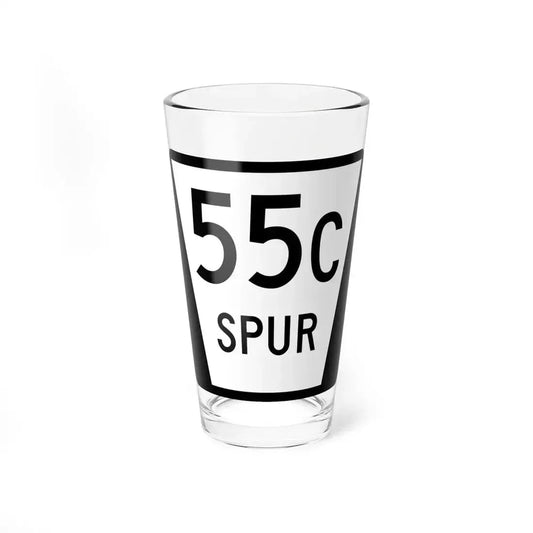 N SPUR 55C (Nebraska) (Road Sign) Pint Glass 16oz 16oz - Go Mug Yourself