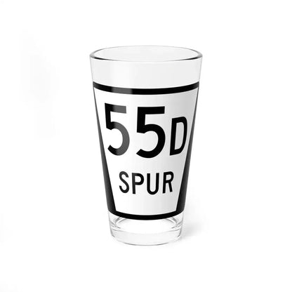 N SPUR 55D (Nebraska) (Road Sign) Pint Glass 16oz 16oz - Go Mug Yourself