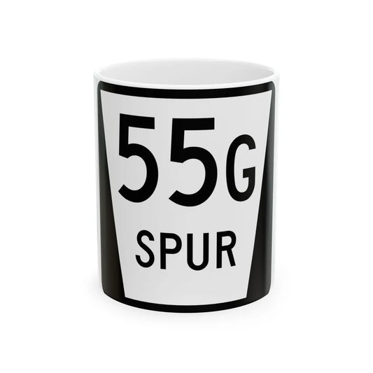 N SPUR 55G (Nebraska) (Road Sign) White Coffee Mug 11oz - Go Mug Yourself