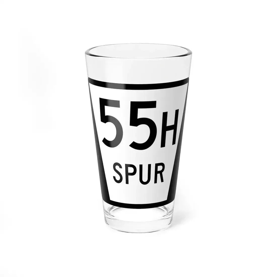 N SPUR 55H (Nebraska) (Road Sign) Pint Glass 16oz 16oz - Go Mug Yourself