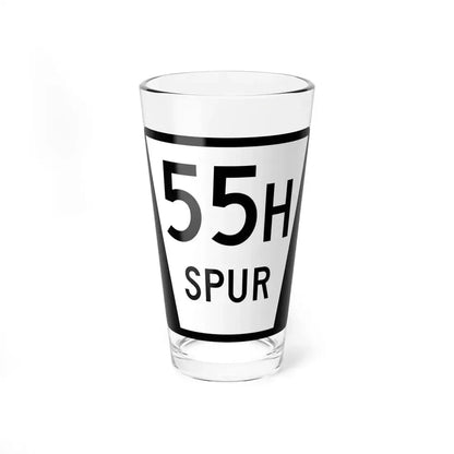 N SPUR 55H (Nebraska) (Road Sign) Pint Glass 16oz 16oz - Go Mug Yourself