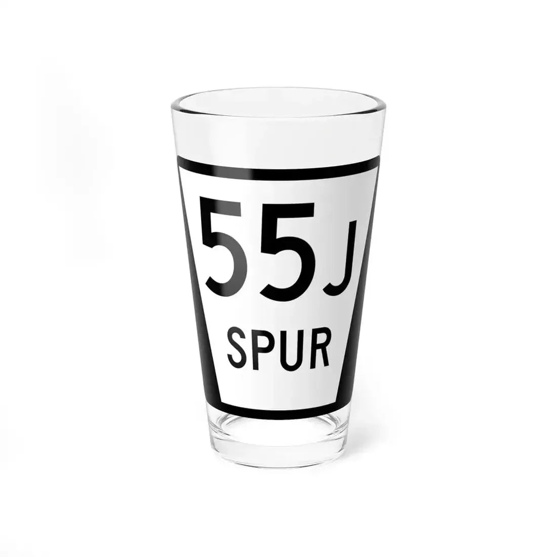 N SPUR 55J (Nebraska) (Road Sign) Pint Glass 16oz 16oz - Go Mug Yourself
