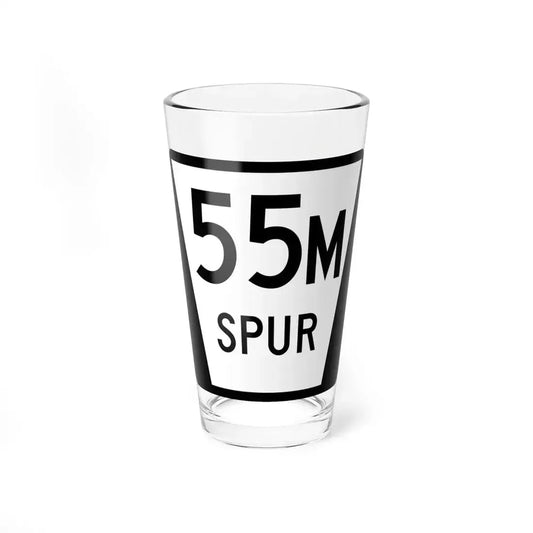 N SPUR 55M (Nebraska) (Road Sign) Pint Glass 16oz 16oz - Go Mug Yourself