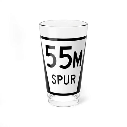 N SPUR 55M (Nebraska) (Road Sign) Pint Glss 16oz 16oz - Go Mug Yourself