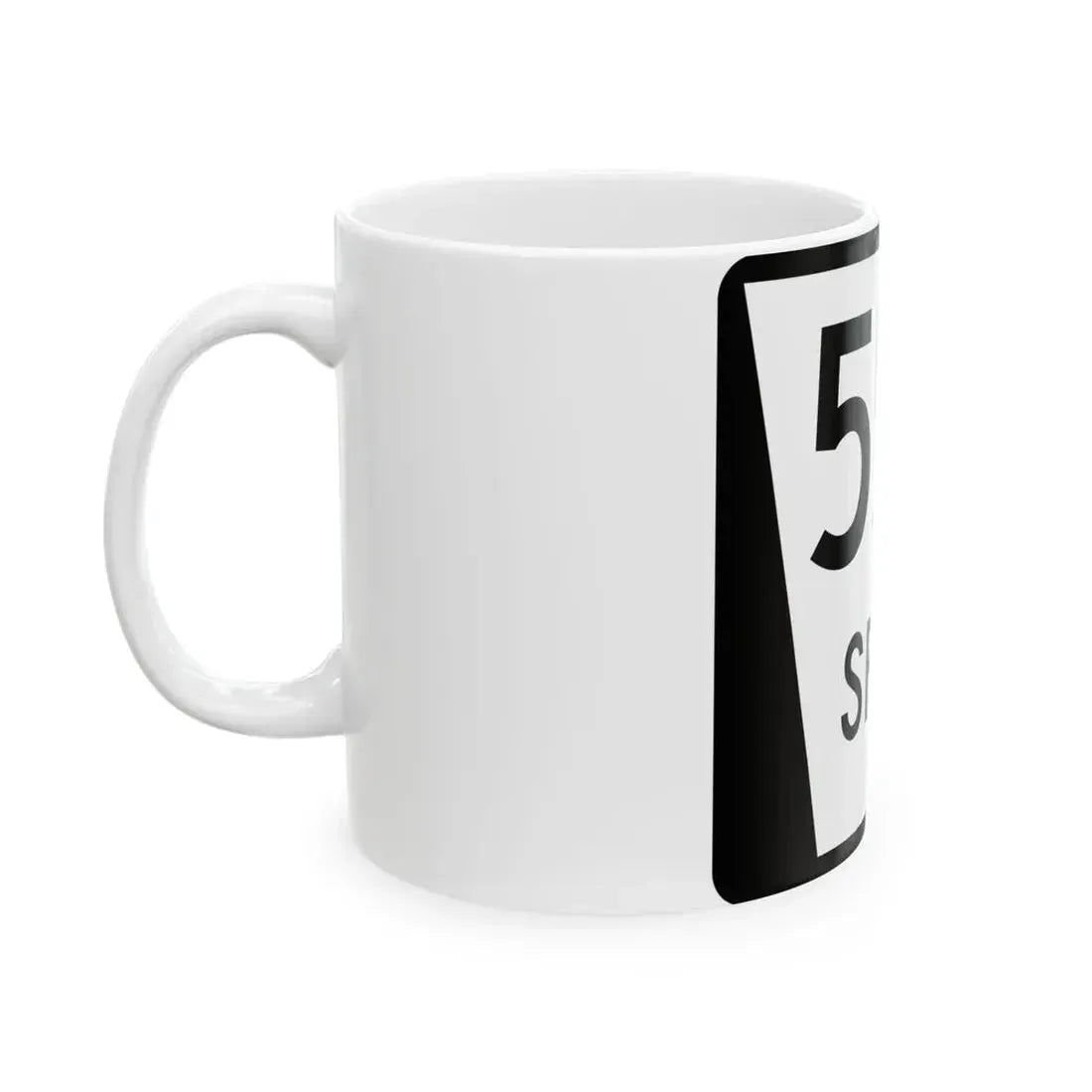 N SPUR 55M (Nebraska) (Road Sign) White Coffee Mug - Go Mug Yourself