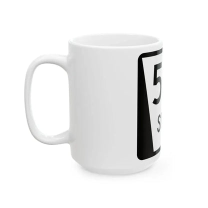 N SPUR 55M (Nebraska) (Road Sign) White Coffee Mug - Go Mug Yourself