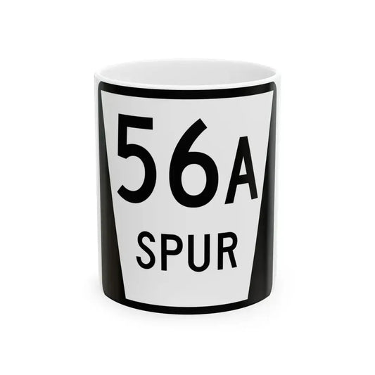 N SPUR 56A (Nebraska) (Road Sign) White Coffee Mug 11oz - Go Mug Yourself