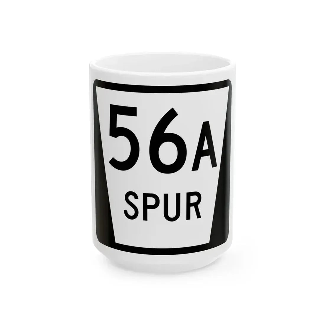 N SPUR 56A (Nebraska) (Road Sign) White Coffee Mug 15oz - Go Mug Yourself