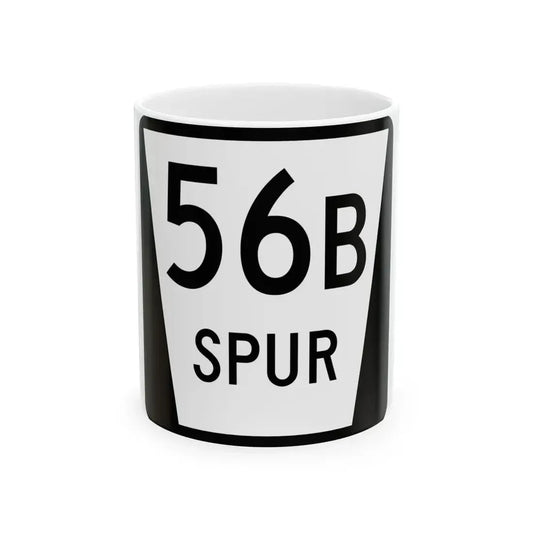 N SPUR 56B (Nebraska) (Road Sign) White Coffee Mug 11oz - Go Mug Yourself