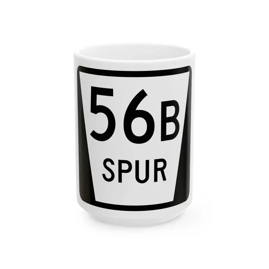 N SPUR 56B (Nebraska) (Road Sign) White Coffee Mug 15oz - Go Mug Yourself